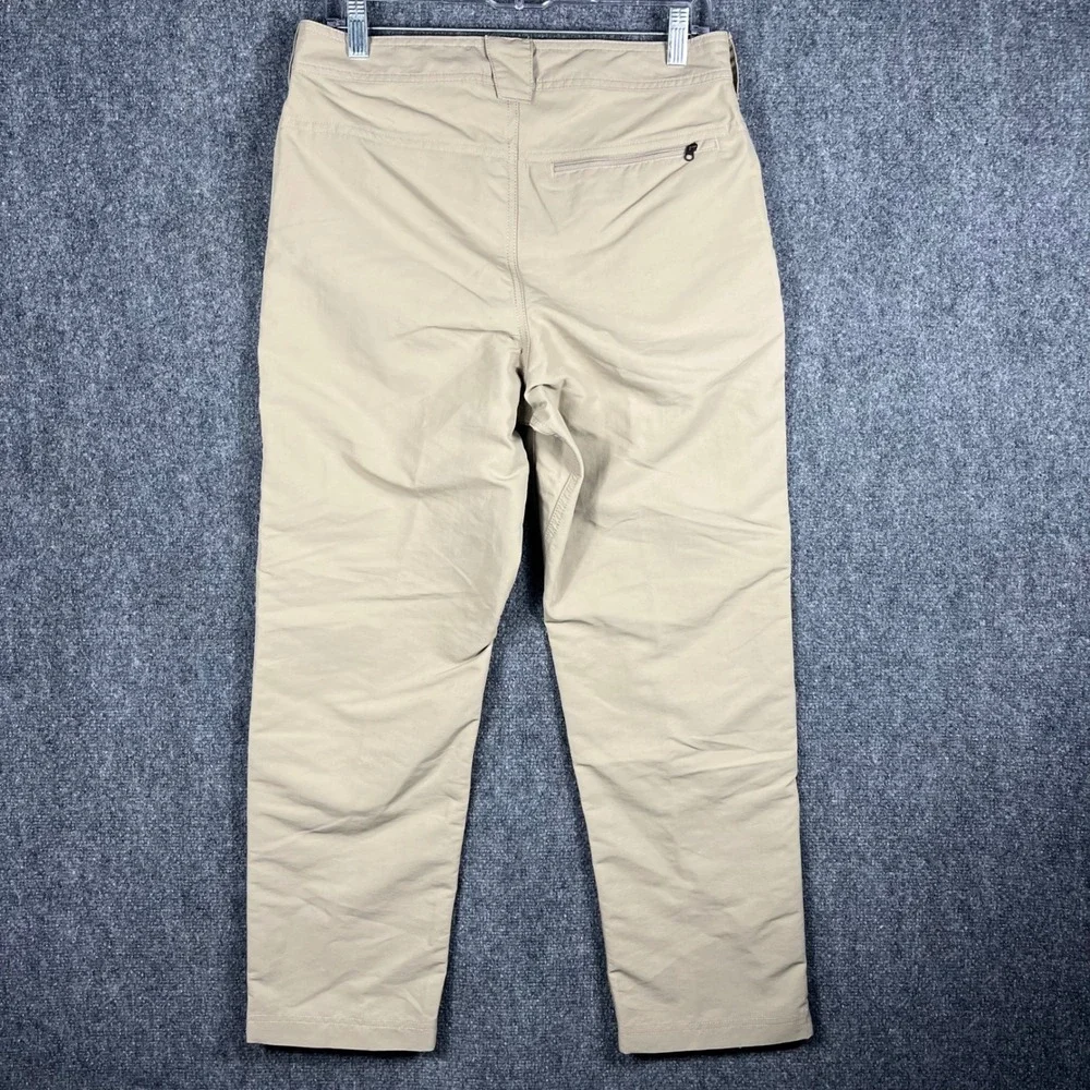 The North Face Hiking Pants Mens 30 Short Tan Nylon Technical Ankle Zip Straight